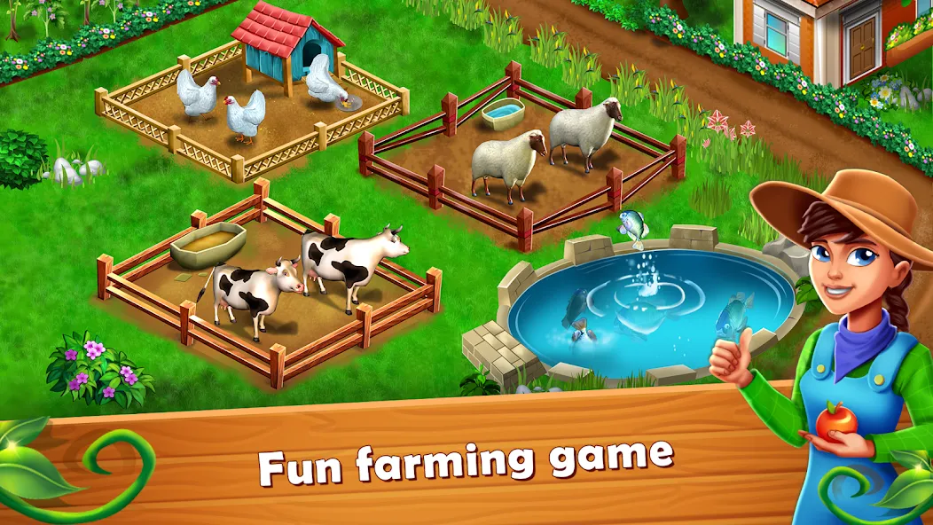 Скачать взломанную Farm Fest : Farming Games (Фарм Фест)  [МОД Много денег] — полная версия apk на Андроид screen 1