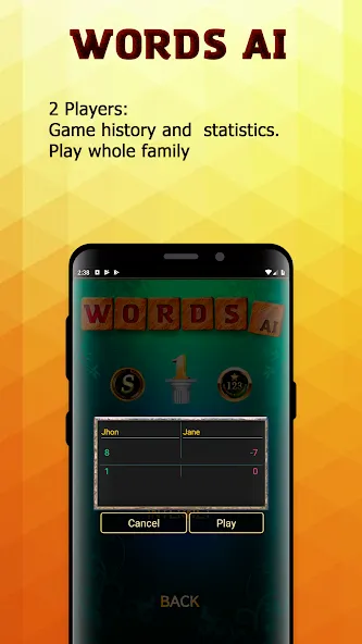 Взломанная Words AI Friends Classic  [МОД Mega Pack] — стабильная версия apk на Андроид screen 3