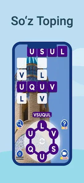 Взлом So'z o'yini — So'zni Toping  [МОД Много денег] — последняя версия apk на Андроид screen 1