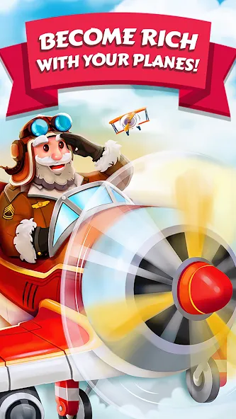 Скачать взлом Merge Planes Idle Plane Game (Мерж Плейнс Импайр)  [МОД Много денег] — полная версия apk на Андроид screen 3