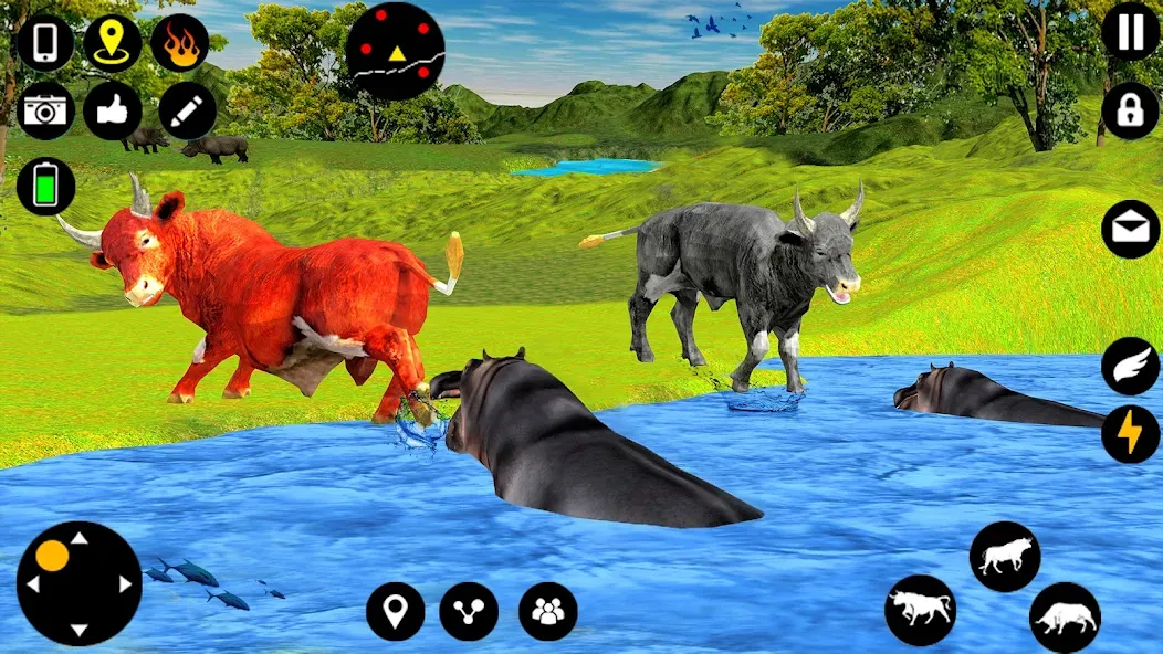 Взлом Angry Bull Attack Fight Games (Ангри Булл Атак Файт Геймс)  [МОД Mega Pack] — последняя версия apk на Андроид screen 4