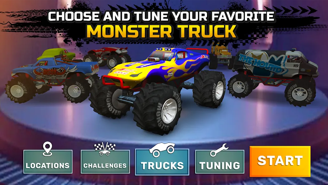 Скачать взломанную Monster truck: Extreme racing  [МОД Много монет] — полная версия apk на Андроид screen 5