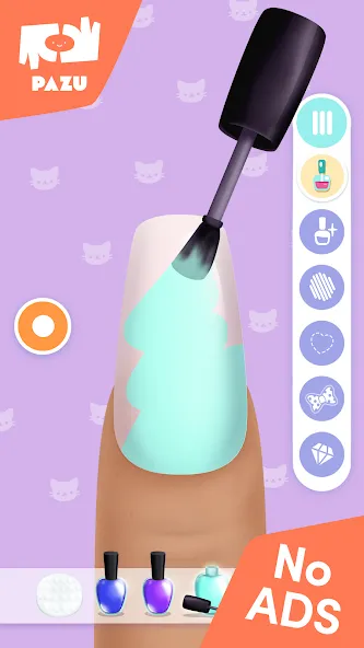 Взломанная Girls Nail Salon — Kids Games  [МОД Много монет] — стабильная версия apk на Андроид screen 2