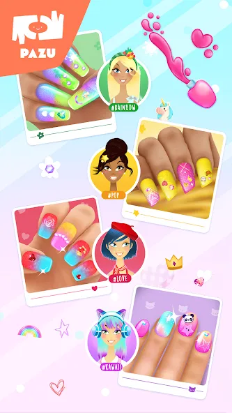 Взломанная Girls Nail Salon — Kids Games  [МОД Много монет] — стабильная версия apk на Андроид screen 5