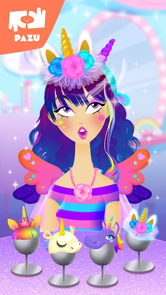 Взлом Girls Hair Salon Unicorn  [МОД Unlimited Money] — последняя версия apk на Андроид screen 5