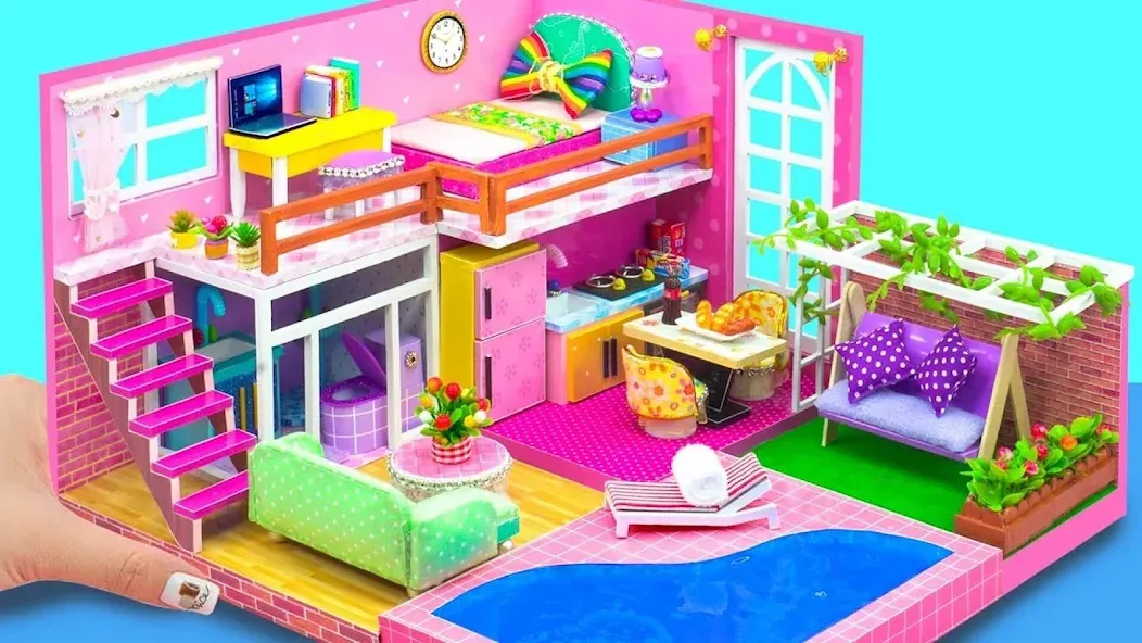 Взломанная Girl Doll House Design Games (Дизайнерские игры для девочек Домик для кукол)  [МОД Бесконечные деньги] — последняя версия apk на Андроид screen 2