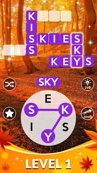 Скачать взлом Wordscapes (Вордскейпс)  [МОД Unlocked] — полная версия apk на Андроид screen 1