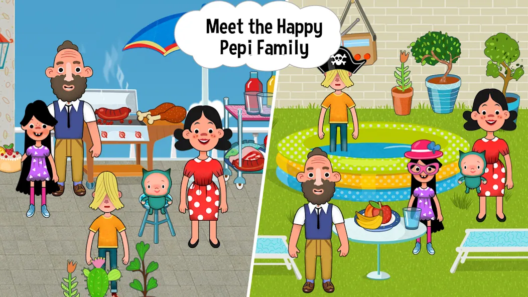 Скачать взломанную Pepi House: Happy Family (Пепи Хаус)  [МОД Много денег] — стабильная версия apk на Андроид screen 5