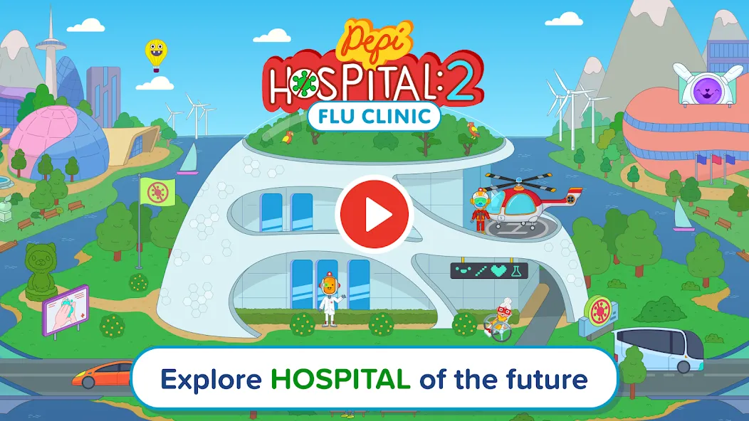 Взломанная Pepi Hospital 2: Flu Clinic (Пепи Хоспитал 2)  [МОД Меню] — полная версия apk на Андроид screen 2