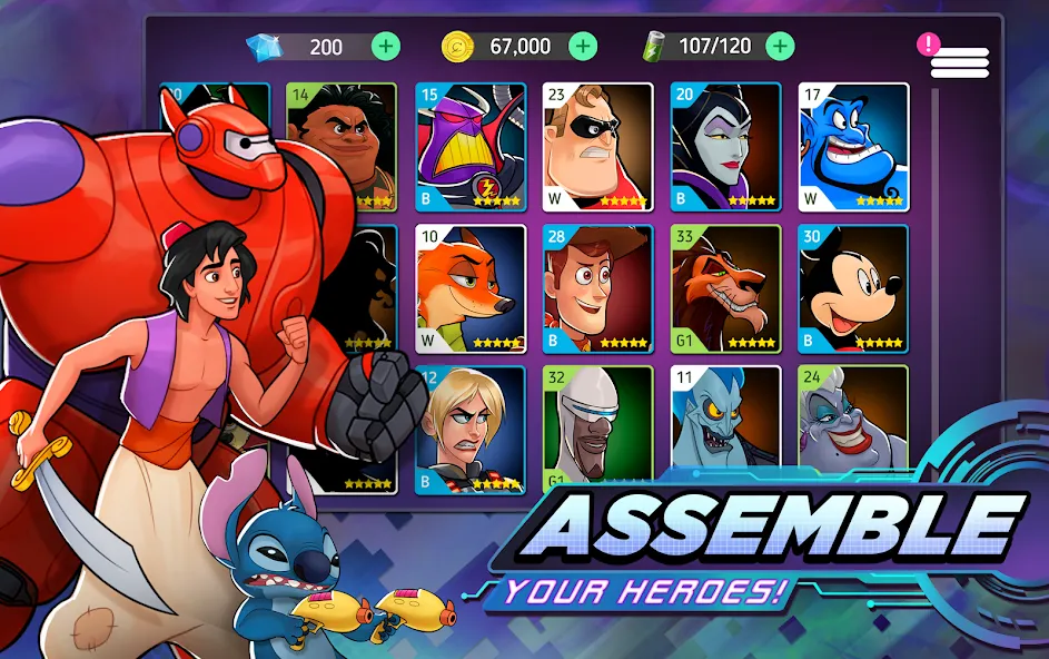 Взломанная Disney Heroes: Battle Mode (Дисней Хироус)  [МОД Unlimited Money] — стабильная версия apk на Андроид screen 3