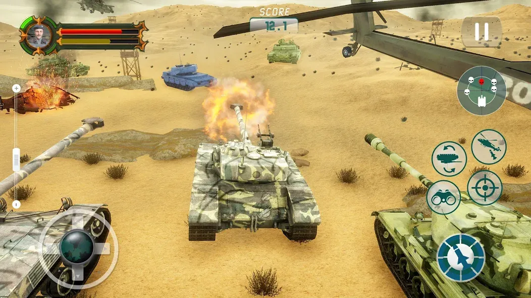 Скачать взлом Army Tank Games Offline 3d  [МОД Бесконечные монеты] — последняя версия apk на Андроид screen 1