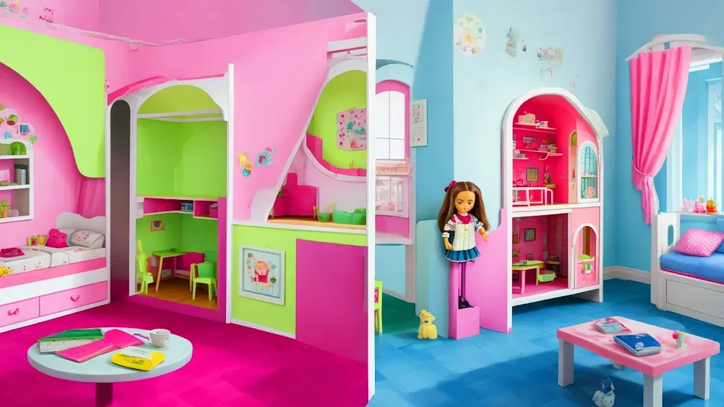 Скачать взлом Doll House Design: Girl Games (Долл Хаус Дизайн)  [МОД Menu] — последняя версия apk на Андроид screen 1