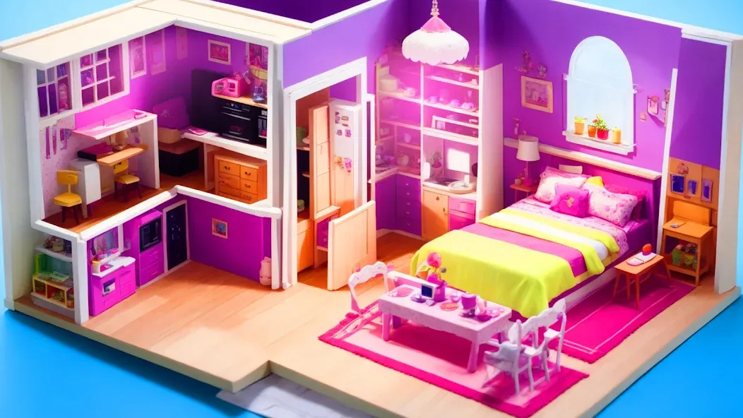 Скачать взлом Doll House Design: Girl Games (Долл Хаус Дизайн)  [МОД Menu] — последняя версия apk на Андроид screen 2