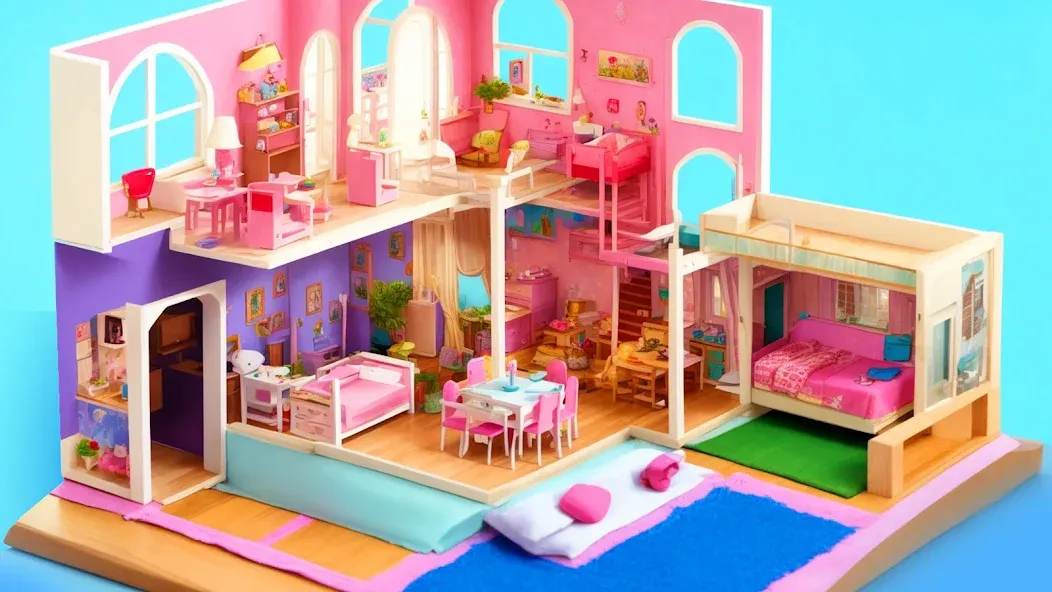 Скачать взлом Doll House Design: Girl Games (Долл Хаус Дизайн)  [МОД Menu] — последняя версия apk на Андроид screen 3