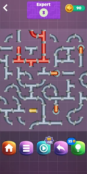 Скачать взлом Pipe Puzzle Connect (Пайп Пазл Коннект)  [МОД Menu] — последняя версия apk на Андроид screen 1