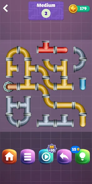 Скачать взлом Pipe Puzzle Connect (Пайп Пазл Коннект)  [МОД Menu] — последняя версия apk на Андроид screen 3