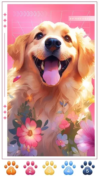 Скачать взлом Dog Coloring, Color by number  [МОД Бесконечные монеты] — стабильная версия apk на Андроид screen 3