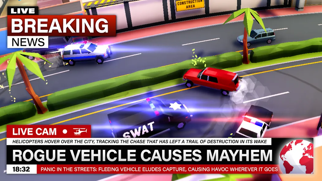 Взлом Reckless Getaway 2: Car Chase (Реклесс Гетавей 2)  [МОД Много монет] — последняя версия apk на Андроид screen 1