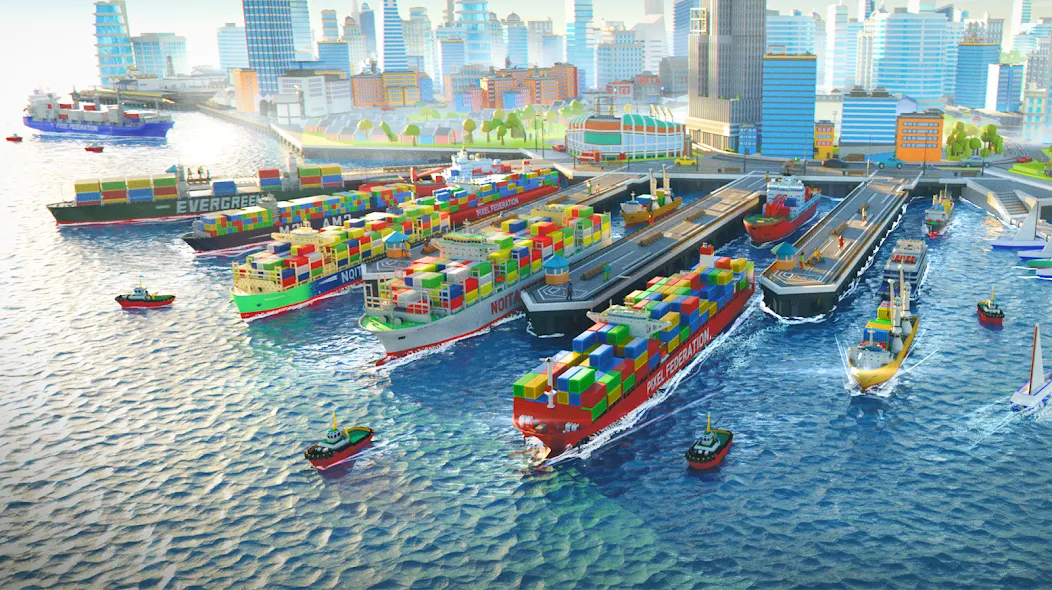 Взлом Port City: Ship Tycoon (Порт Сити)  [МОД Много монет] — последняя версия apk на Андроид screen 2