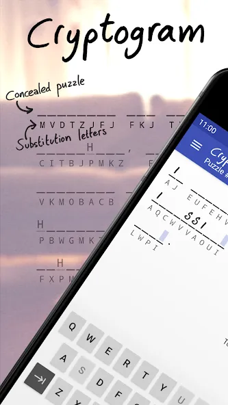 Взломанная Cryptogram — puzzle quotes (Скрытограмма)  [МОД Menu] — полная версия apk на Андроид screen 1