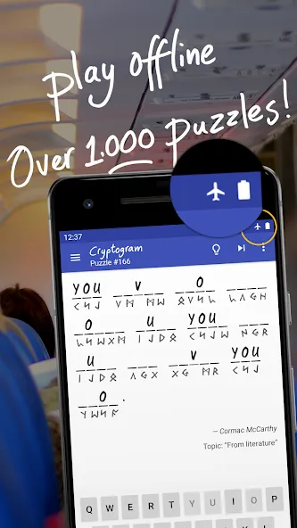 Взломанная Cryptogram — puzzle quotes (Скрытограмма)  [МОД Menu] — полная версия apk на Андроид screen 3