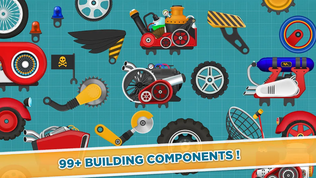 Скачать взломанную Car Builder & Racing for Kids  [МОД Mega Pack] — стабильная версия apk на Андроид screen 5