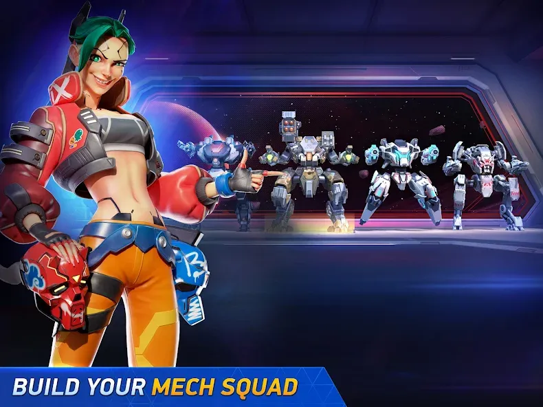 Скачать взломанную Mech Arena — Shooting Game (Мех Арена)  [МОД Бесконечные деньги] — полная версия apk на Андроид screen 1