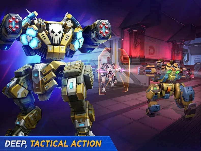 Скачать взломанную Mech Arena — Shooting Game (Мех Арена)  [МОД Бесконечные деньги] — полная версия apk на Андроид screen 3