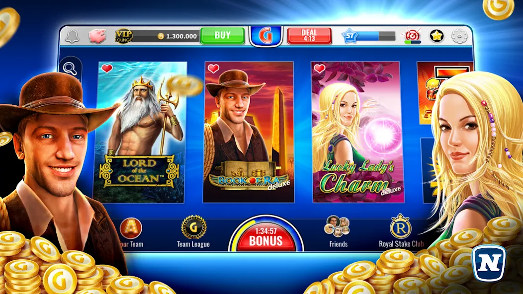 Скачать взлом Gaminator Online Casino Slots  [МОД Много денег] — последняя версия apk на Андроид screen 1