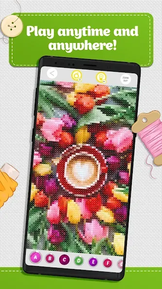 Взлом Cross Stitch Coloring Art (Кроссстич окрашивание искусства)  [МОД Unlimited Money] — последняя версия apk на Андроид screen 5