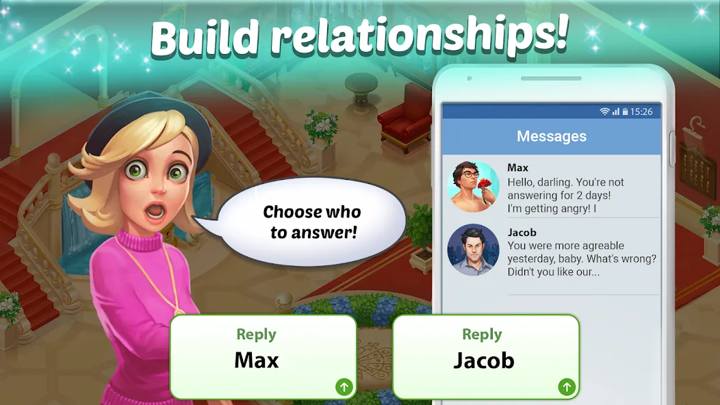 Скачать взлом Family Hotel: love & match-3 (Фэмели Отель)  [МОД Все открыто] — стабильная версия apk на Андроид screen 5