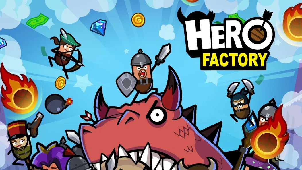 Скачать взлом Hero Factory — Idle tycoon (Хиро Фактори)  [МОД Много денег] — стабильная версия apk на Андроид screen 3