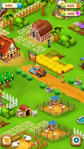 Скачать взломанную Country Valley Farming Game (Парадайз Хей Фарм Айленд)  [МОД Unlimited Money] — стабильная версия apk на Андроид screen 3