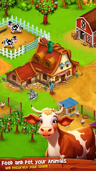 Скачать взломанную Country Valley Farming Game (Парадайз Хей Фарм Айленд)  [МОД Unlimited Money] — стабильная версия apk на Андроид screen 4