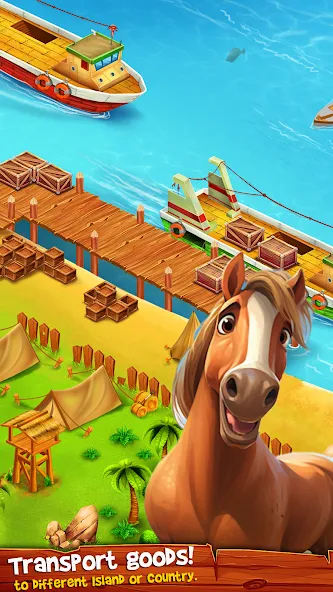 Скачать взломанную Country Valley Farming Game (Парадайз Хей Фарм Айленд)  [МОД Unlimited Money] — стабильная версия apk на Андроид screen 5