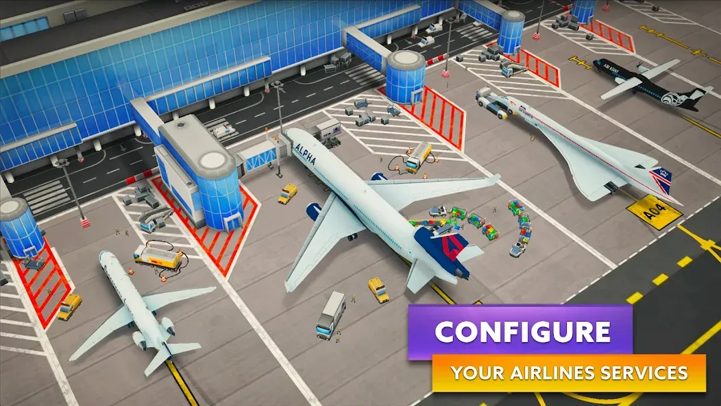 Скачать взлом Airport Simulator: Tycoon Inc. (Эйрпорт Симулятор)  [МОД Все открыто] — последняя версия apk на Андроид screen 3