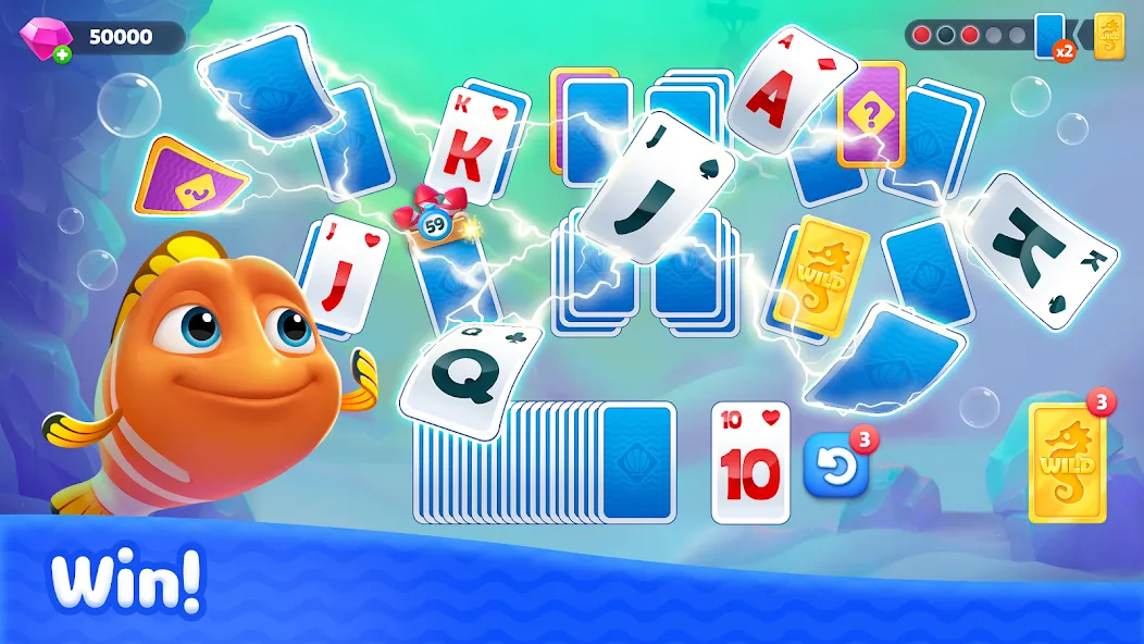 Скачать взлом Fishdom Solitaire (Фишдом Солитер)  [МОД Меню] — последняя версия apk на Андроид screen 3