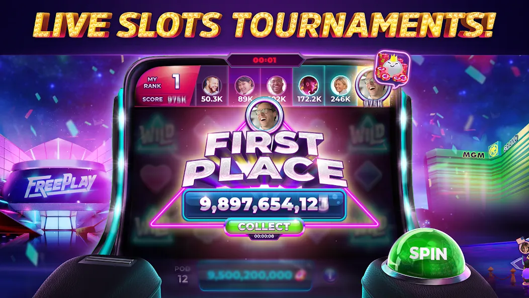 Взломанная POP! Slots™ Vegas Casino Games  [МОД Mega Pack] — последняя версия apk на Андроид screen 3