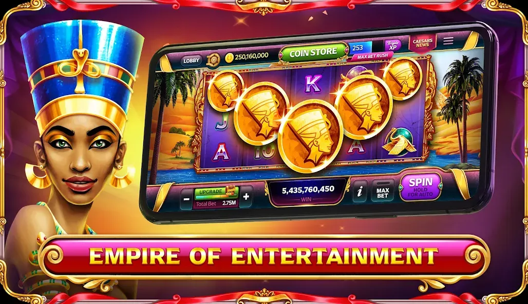 Взломанная Caesars Slots: Casino Games (Сизарс Слотс)  [МОД Меню] — стабильная версия apk на Андроид screen 5