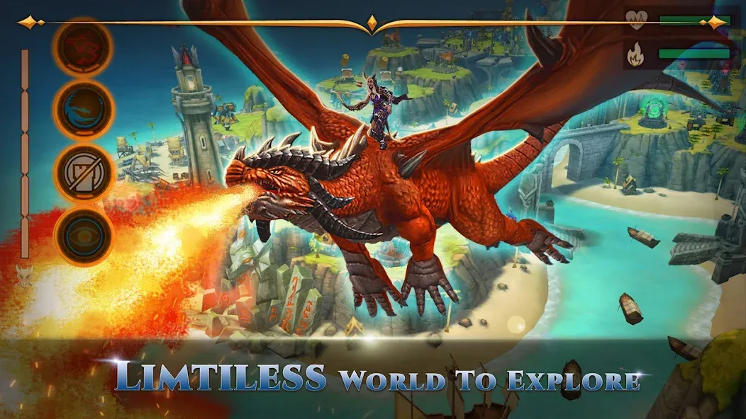 Скачать взломанную War Dragons (Вар Драгонс)  [МОД Все открыто] — последняя версия apk на Андроид screen 1