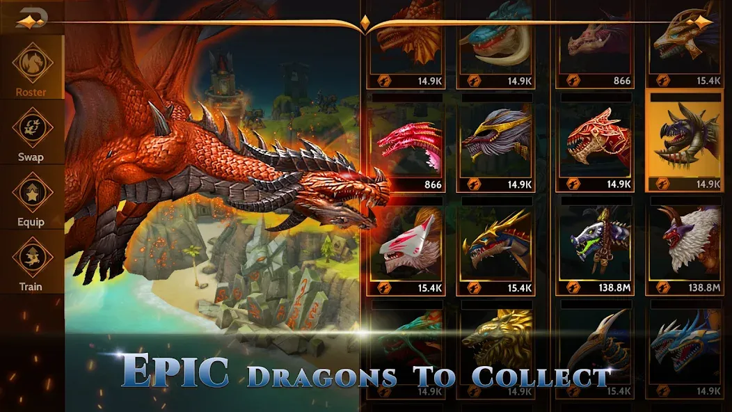 Скачать взломанную War Dragons (Вар Драгонс)  [МОД Все открыто] — последняя версия apk на Андроид screen 4