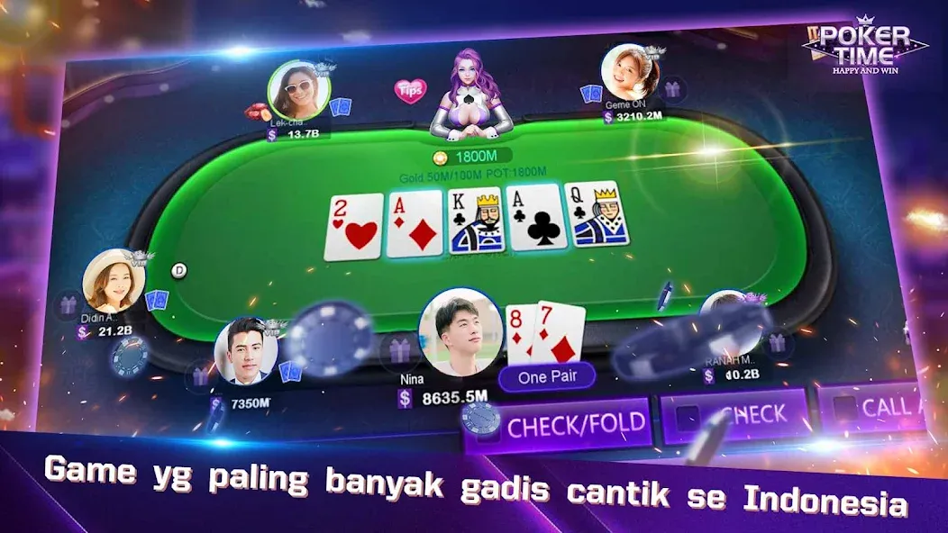 Взломанная Poker Time- Pulsa Texas Holdem (Покер Тайм)  [МОД Mega Pack] — полная версия apk на Андроид screen 1