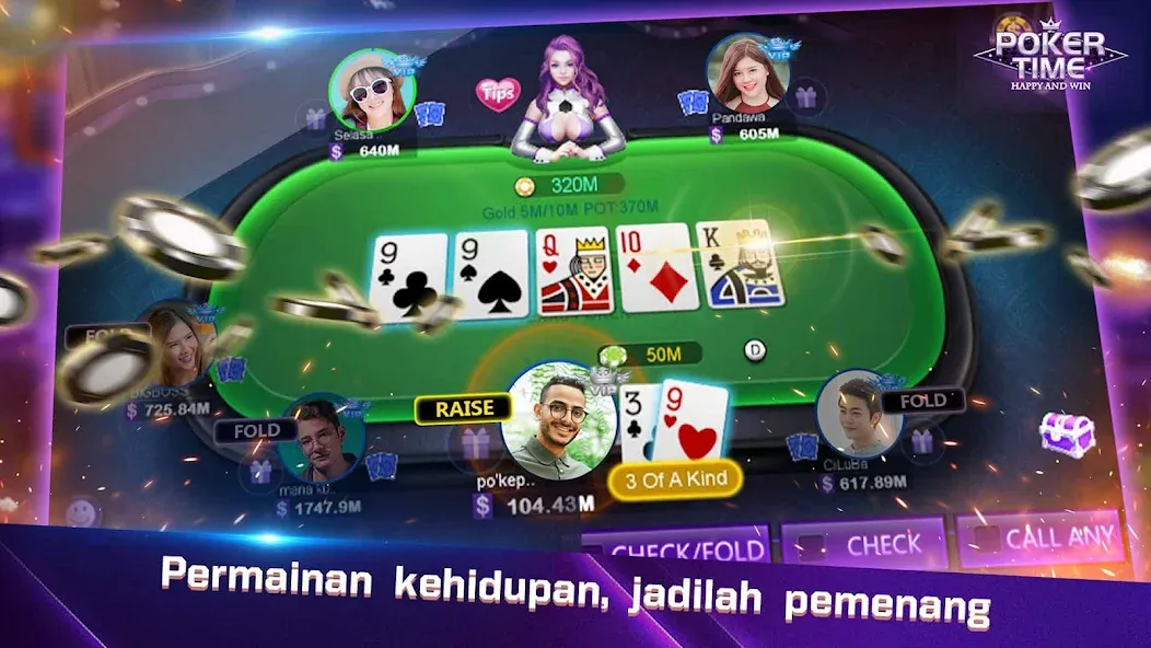 Взломанная Poker Time- Pulsa Texas Holdem (Покер Тайм)  [МОД Mega Pack] — полная версия apk на Андроид screen 3