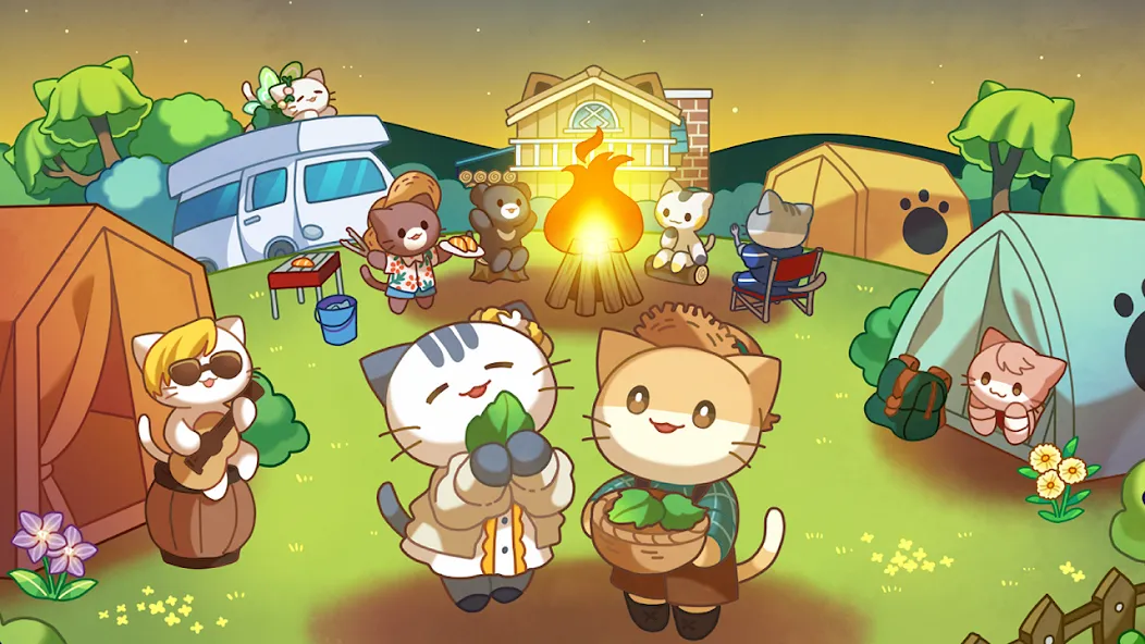 Взлом Cat Forest — Healing Camp  [МОД Mega Pack] — стабильная версия apk на Андроид screen 1