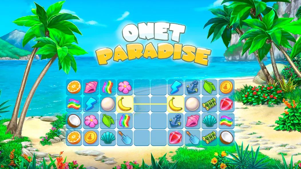 Взломанная Onet Paradise: connect 2 tiles (Онет Парадайз)  [МОД Много денег] — полная версия apk на Андроид screen 1