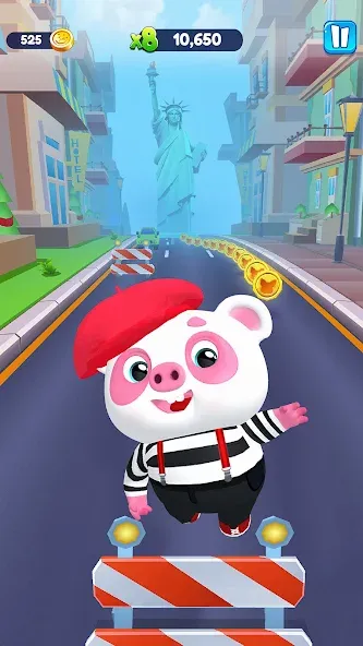 Скачать взломанную Piggy Panda Run: Fun Game  [МОД Меню] — последняя версия apk на Андроид screen 2