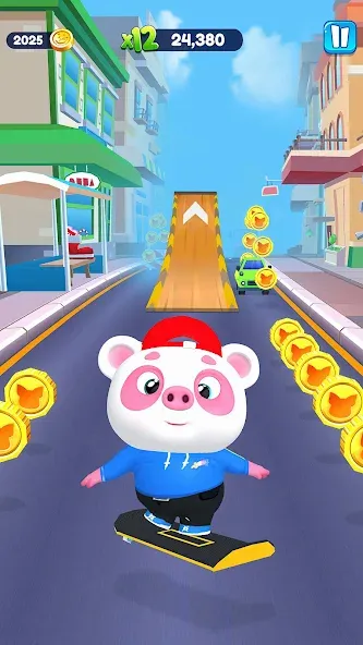 Скачать взломанную Piggy Panda Run: Fun Game  [МОД Меню] — последняя версия apk на Андроид screen 3