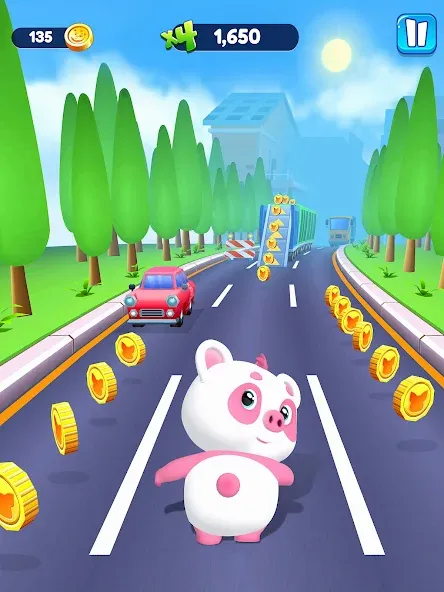 Скачать взломанную Piggy Panda Run: Fun Game  [МОД Меню] — последняя версия apk на Андроид screen 5