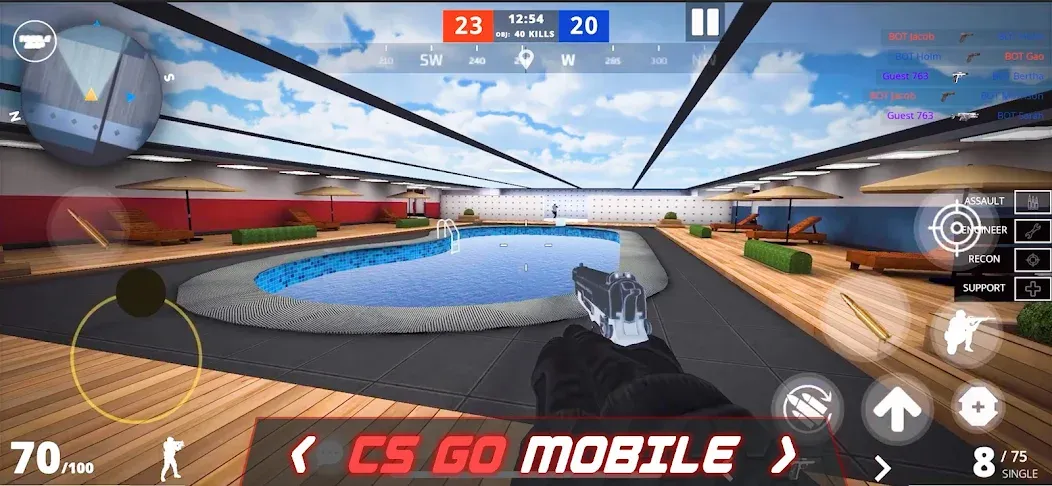 Взломанная Epic Battle CS:FPS Mobile Game  [МОД Все открыто] — последняя версия apk на Андроид screen 1