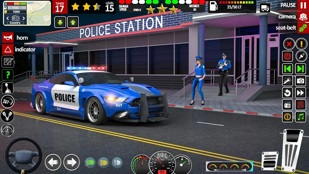 Скачать взлом City Police Car Driving Games  [МОД Много денег] — полная версия apk на Андроид screen 1